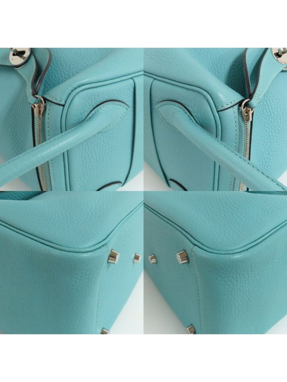 Hermes Lindy 26 Blue Heart Taurillon Clemence Handbag - Picture 8 of 9